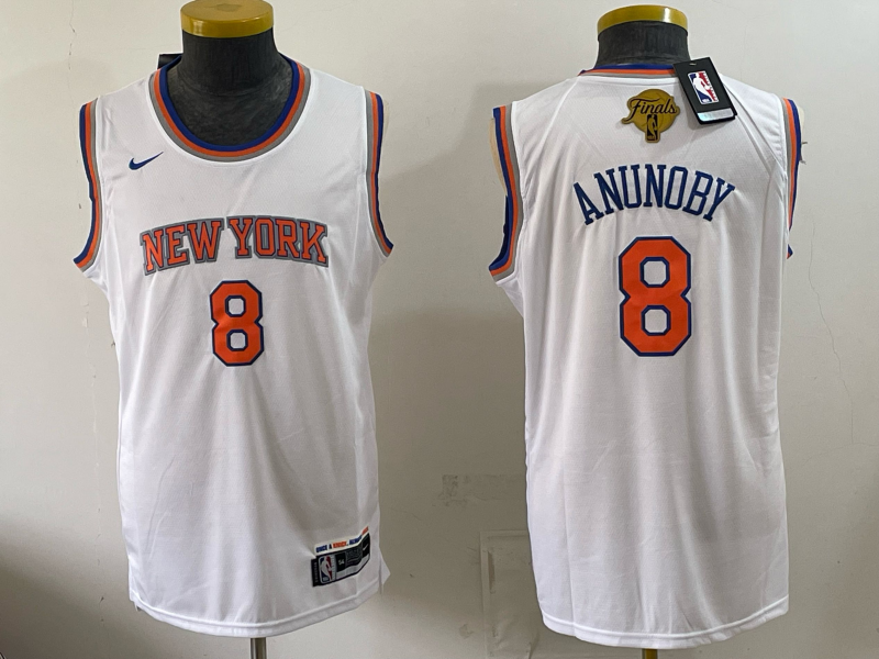 Men New York Knicks #8 Anunoby white 2026 Nike NBA jersey 0701002